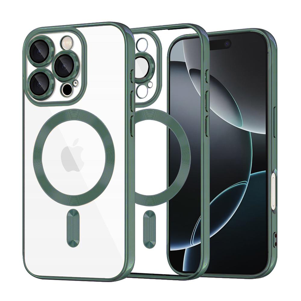 2170099 Coque Techsuit Luxury Crystal MagSafe pour iPhone 16 Pro - Deep Green – Image 1
