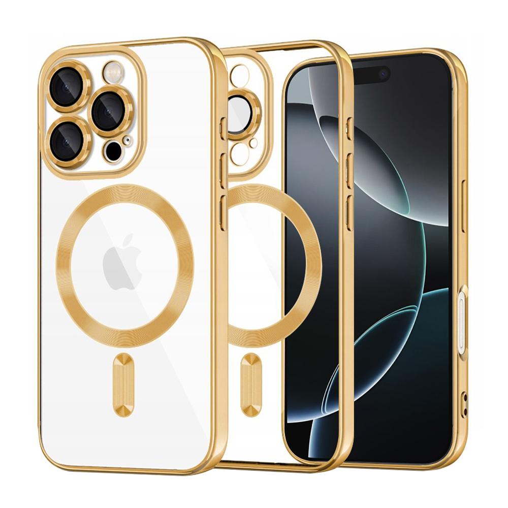 2170111 Coque Techsuit Luxury Crystal MagSafe pour iPhone 16 Pro - Gold – Image 1