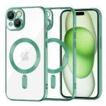 Coque Techsuit Luxury Crystal MagSafe pour iPhone 15 Plus - Light Green