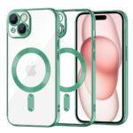 Coque Techsuit Luxury Crystal MagSafe pour iPhone 15 - Light Green