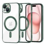 Coque Techsuit Luxury Crystal MagSafe pour iPhone 15 - Deep Green