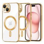 Coque Techsuit Luxury Crystal MagSafe pour iPhone 15 - Gold