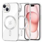 Coque Techsuit Luxury Crystal MagSafe pour iPhone 15 - Silver