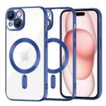 Coque Techsuit Luxury Crystal MagSafe pour iPhone 15 - Deep Blue