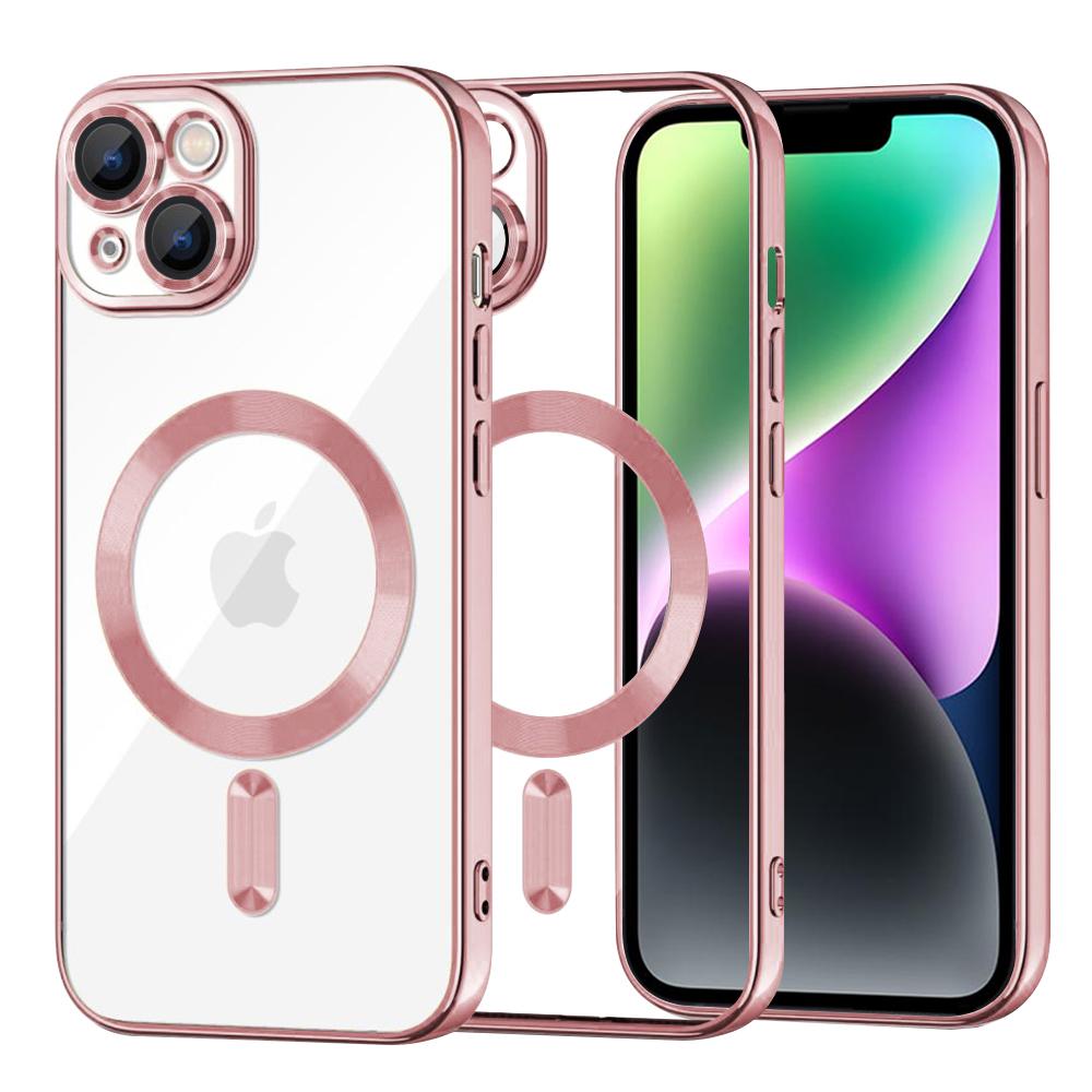 2170345 Coque Techsuit Luxury Crystal MagSafe pour iPhone 14 - Pink – Image 1