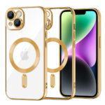 Coque Techsuit Luxury Crystal MagSafe pour iPhone 14 - Gold