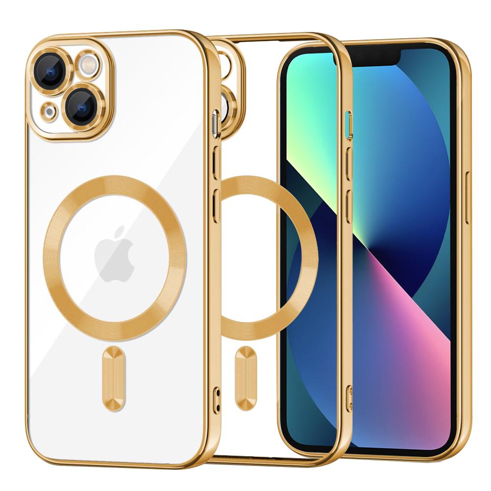 2170573 Coque Techsuit Luxury Crystal MagSafe pour iPhone 13 - Gold – Image 1