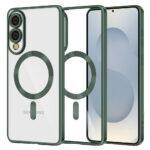 Coque Techsuit Luxury Crystal MagSafe pour Samsung Galaxy S25 Edge - Deep Green