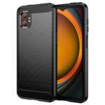 Coque Techsuit Carbon Silicone pour Samsung Galaxy Xcover7 Pro - Black
