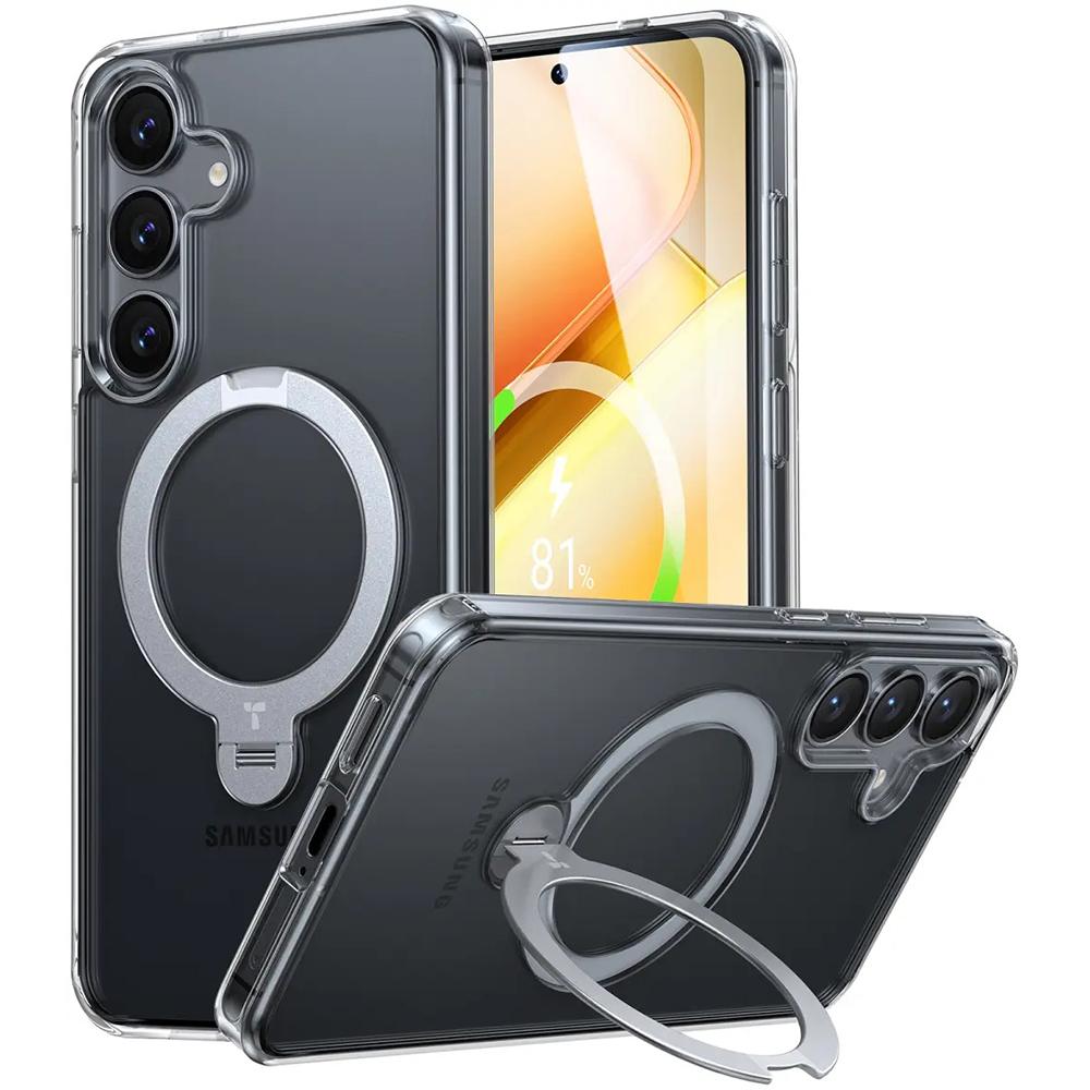 2176975 Coque Torras Ostand Spin MagSafe Series pour Samsung Galaxy S25 Plus - Clear – Image 1