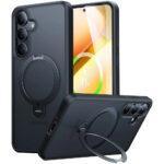 Coque Torras Ostand Spin MagSafe Series pour Samsung Galaxy S25 - Black