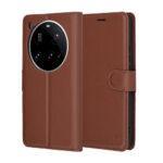 Étui portefeuille Techsuit Leather Folio pour Xiaomi 15 Ultra - Brown
