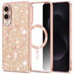 Coque Techsuit Luxury Glitter MagSafe pour Samsung Galaxy S25 Edge - Rose Gold