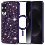 Coque Techsuit Luxury Glitter MagSafe pour Samsung Galaxy S25 Edge - Deep Purple
