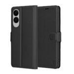 Étui portefeuille Techsuit Leather Folio pour Samsung Galaxy S25 Edge - Black