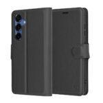 Étui portefeuille Techsuit Leather Folio pour Samsung Galaxy S25 - Black