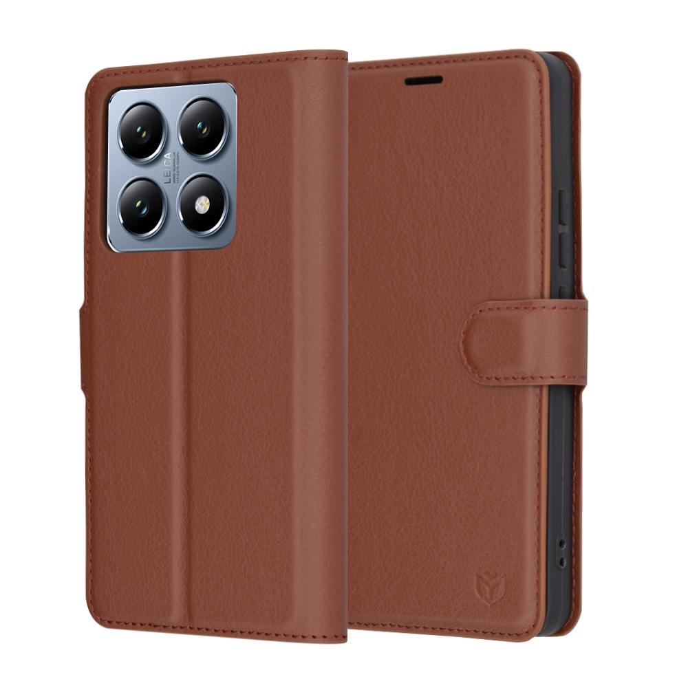 2199145 Étui portefeuille Techsuit Leather Folio pour Xiaomi 14T Pro - Brown – Image 1