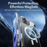 Coque MagSafe ESR Classic Hybrid HaloLock avec contrôle caméra pour iPhone 16 - Frosted Black – Image 6