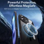 Coque MagSafe ESR Classic Hybrid HaloLock avec contrôle caméra pour iPhone 16 - Clear Black – Image 4