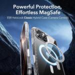 Coque MagSafe ESR Classic Hybrid HaloLock avec contrôle caméra pour iPhone 16 Pro - Clear – Image 6