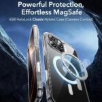 Coque MagSafe ESR Classic Hybrid HaloLock avec contrôle caméra pour iPhone 16 Pro - Clear Black – Image 2