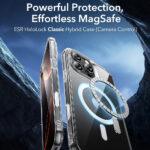 Coque MagSafe ESR Classic Hybrid HaloLock avec contrôle caméra pour iPhone 16 Pro Max - Frosted Black – Image 5