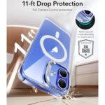 Coque MagSafe ESR Classic Hybrid HaloLock Kickstand pour iPhone 16 - Clear – Image 6