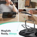 Coque MagSafe ESR Classic Hybrid HaloLock Kickstand pour iPhone 16 - Frosted Black – Image 5