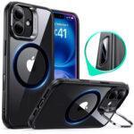 Coque MagSafe ESR Classic Hybrid HaloLock Kickstand pour iPhone 16 - Clear Black