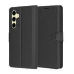 Étui portefeuille Techsuit Leather Folio pour Samsung Galaxy S24 FE - Black