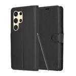 Étui portefeuille Techsuit Leather Folio pour Samsung Galaxy S24 Ultra - Black