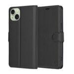 Étui portefeuille Techsuit Leather Folio pour iPhone 15 Plus - Black