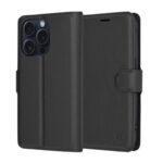 Étui portefeuille Techsuit Leather Folio pour iPhone 15 Pro - Black