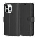 Étui portefeuille Techsuit Leather Folio pour iPhone 14 Pro - Black
