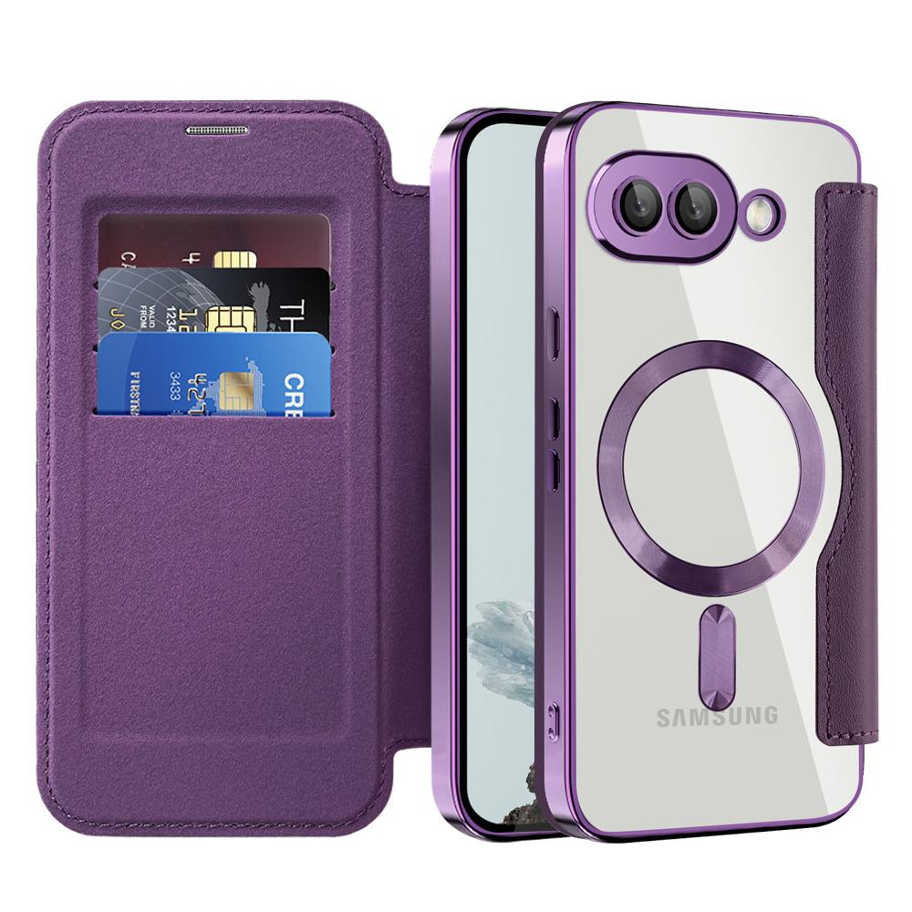 2311591 Étui portefeuille Techsuit SmartMag Book Case pour Google Pixel 9a - Purple – Image 1