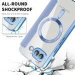 Étui portefeuille Techsuit SmartMag Book Case pour Google Pixel 9a - Light Blue – Image 4