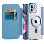 Étui portefeuille Techsuit SmartMag Book Case pour iPhone 11 - Light Blue