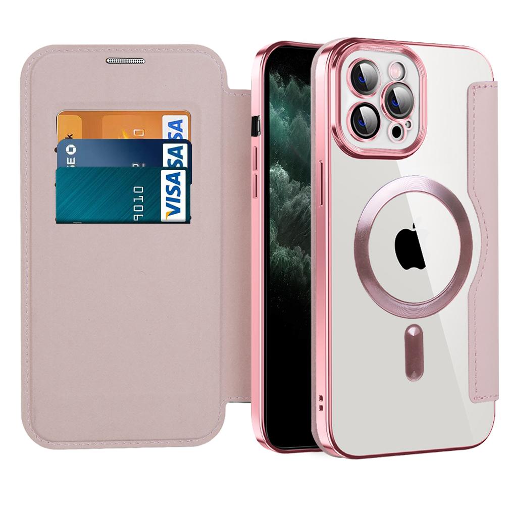 2313049 Étui portefeuille Techsuit SmartMag Book Case pour iPhone 11 Pro Max - Pink – Image 1