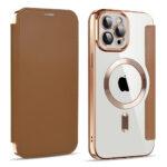 Étui portefeuille Techsuit SmartMag Book Case pour iPhone 11 Pro Max - Brown – Image 2