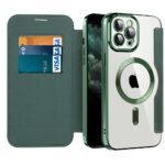 Étui portefeuille Techsuit SmartMag Book Case pour iPhone 11 Pro Max - Green