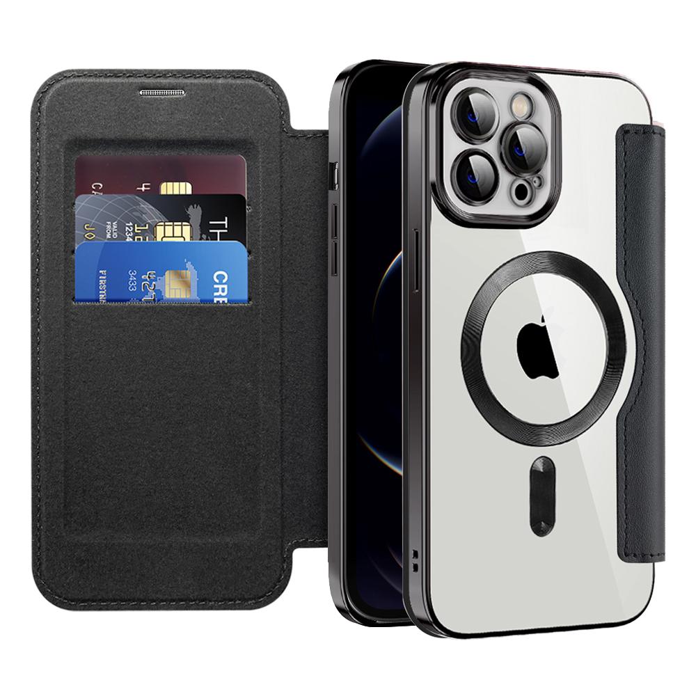 2313391 Étui portefeuille Techsuit SmartMag Book Case pour iPhone 12 Pro Max - Black – Image 1