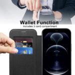 Étui portefeuille Techsuit SmartMag Book Case pour iPhone 12 Pro Max - Black – Image 5