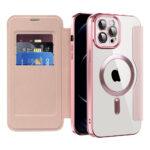 Étui portefeuille Techsuit SmartMag Book Case pour iPhone 12 Pro - Pink