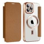 Étui portefeuille Techsuit SmartMag Book Case pour iPhone 12 Pro - Brown – Image 2