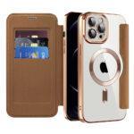 Étui portefeuille Techsuit SmartMag Book Case pour iPhone 12 Pro - Brown