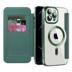 Étui portefeuille Techsuit SmartMag Book Case pour iPhone 12 Pro - Green
