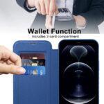 Étui portefeuille Techsuit SmartMag Book Case pour iPhone 12 Pro - Blue – Image 5
