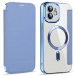 Étui portefeuille Techsuit SmartMag Book Case pour iPhone 12 - Light Blue – Image 2