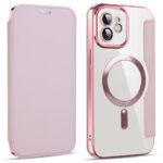 Étui portefeuille Techsuit SmartMag Book Case pour iPhone 12 - Pink – Image 2