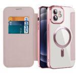 Étui portefeuille Techsuit SmartMag Book Case pour iPhone 12 - Pink